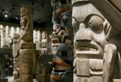 The Royal B.C. Museum’s First People’s Gallery includes Totem Hall, which has a pole carved by the Sarita River in Huu-ay-aht territory. (RBCM photo)