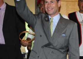 A goodbye wave from the Earl of Wessex, Prince Edward.