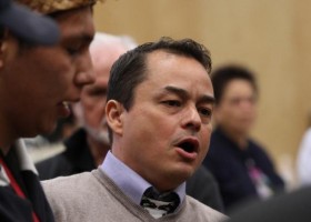 A-in-chut Shawn Atleo sings with the Nuu-chah-nulth