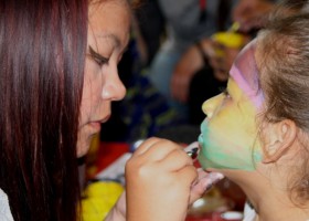 Concentrating on face painting