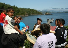 Overlooking the beach at Yuquot