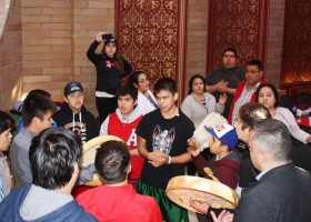 Youth sing the Nuu-chah-nulth Song