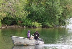 Tseshaht members hook and line fish the Paper Mill Dam spot on July 2, a day before a weeklong closure came into effect. (Nora O’Malley photo)