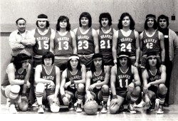 Con Charleson wears jersey No.23 in the Ha-Shilth-Sa archives photo from the 70s. 