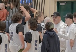 With a 6-0 record at JANT, the Vancouver Island Sea Wolves won the 13-and-under boys division. The team is pictured with coach Tom Campbell. (Curt McLeod photo)