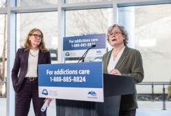 On Jan. 14 Health Minister Josie Osborne announced that the province will not be extending the decriminalization of illicit drugs beyond Jan. 31. She gave the announcement during a press conference at Victoria’s Royal Jubilee Hospital. (Province of B.C. photo)