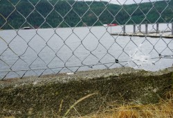 Plastic waste is seen washed up on the shore at Port Alberni’s Harbour Quay. (Karly Blats photo)