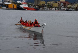 Usma canoe paddles to the Wolf Ritual Beach site, or what is now the Harbour Quay.