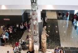 Attendees fill the Vancouver Convention Centre's lobby in 2019.