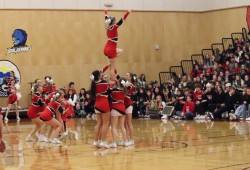 Alberni's cheerleaders excited the crowd throughout the Totem tournament.