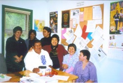 Pictured are (front row) the late Gord Taylor, late Mae Taylor, Helen Dick, Florence Wylie, (back row), Ida Mills, the late Bernice John and Ruth Charleson.