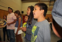  Young boys joined in with the men in the singing of the Ahousaht dinner sound.