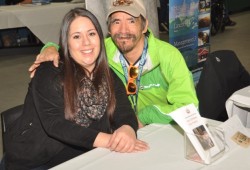 NTC Child & Youth Services research assistant Krista-Lynn Joseph got a pleasant surprise. When Tim Manson visited her booth, they discovered that they are related. (Shayne Morrow photos)