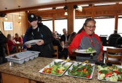 The floating facility includes a large dining room, industrial kitchen, hot tub, games room, exercise room and 23 individual suites.   