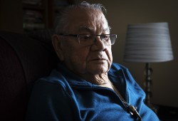Like many residential school survivors, Barney Williams is unable to make the long journey to see the Pope due to his health. (Melissa Renwick photo)
