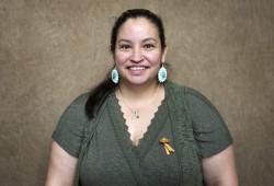 Alanda Atleo of Ahousaht First Nation poses for a portrait at the Nuu-chah-nulth Tribal Council Graduation ceremony held at the Alberni District Secondary School in Port Alberni, on June 11, 2022.