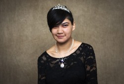 Lily-Rose Johnson poses for a portrait at the Nuu-chah-nulth Tribal Council Graduation ceremony held at the Alberni District Secondary School in Port Alberni, on June 11, 2022.