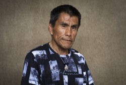 Wayne (Edward) David of Tla-o-qui-aht First Nation poses for a portrait at the Nuu-chah-nulth Tribal Council Graduation ceremony held at the Alberni District Secondary School in Port Alberni, on June 11, 2022.