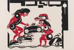 This artwork by Tim Paul depicts an earthquake.