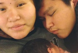 Terrance Brown Jr. (right) has also been missing since June 15. He is pictured with his partner Selena Howard and infant daughter Bunny.