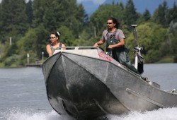 Boats fish for sockeye salmon on the Somass River in early July, as part of the Tseshaht and Hupacasath First Nation’s community fisheries. While the sockeye run for the Somass River was forecasted to be an average size this year, other parts of the B.C. coast have expected more modest numbers. (Eric Plummer photos)