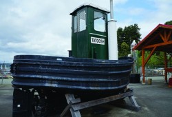 The Tatoosh II, 16 feet in length with a 371 General Motor diesel engine, is a boom boat named after past Hupacasath musician and cultural teacher Edward “Tat” Tatoosh.