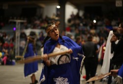 A group from the Ahousaht village of Maaqtusiis was the first to perform on the first day of the event.