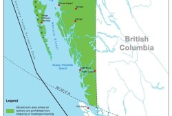 The Oil Tanker Moratorium Act prohibits vessels carrying more than 12,500 metric tons of crude oil or persistent oil on the B.C. coast north of Vancouver Island, but on Tuesday MPs are set to debate and vote on overriding this provincial legislation. (Transport Canada map)