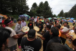 Mowachaht/Muchalaht members celebrate in Yuquot on Aug. 2, marking the 33rd annual Summerfest. 