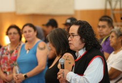 Ehattesaht member Ernie Smith speaks about his ancestral ties to the Māori, due to a visit from three men in a canoe many years ago.