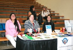 Representatives from the First Nations Health Authority were present at the health fair. (Holly Stocking photo)