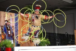 Alex Wells and others from the Lil'wat Nation danced for attendees.