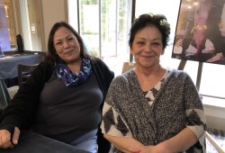 Rosemary Georgeson (left) and Connie Crocker both grew up on Galiano Island in commercial fishing families. On Feb. 4 they spoke at the Indigenous Seafood Conference, which was hosted by the Nuu-chah-nulth Economic Development Corporation, the Native Fishing Association and the Ha’oom Fisheries Society at the Tigh-Na-Mara in Parksville. 