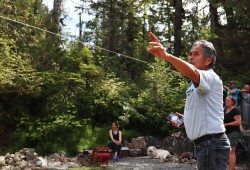 The pole represents “responsibilities to future generations,” says master carver Joe Martin.