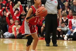 Mary Robinson takes a free throw during the final game on Jan. 13.