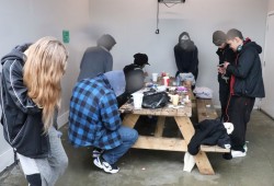 People use Port Alberni’s Overdose Prevention Site on Third Avenue, where the consumption of illicit substances will continue to be legal after Jan. 31. All of those photographed have agreed to getting their picture taken. (Alexandra Mehl photo)