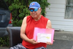 Pioneer Towers tenant Lyle Williams of Ucluelet First Nation says the housing manager treats him in a way that repeatedly violates tenancy laws. He has filed for dispute resolution with the B.C. Residential Tenancy Branch and is seeking monetary compensation. (Nora O’Malley photo)
