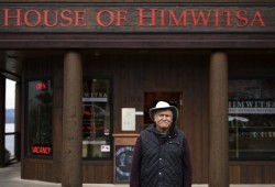 Ahousaht Tyee Ha’wilth Maquinna, Lewis George, who is owner of the House of Himwitsa Native Art Gallery located in Downtown Tofino, says the town’s current economic status is excellent. (Melissa Renwick photo)
