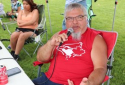 Mr. Mike Watts was among the many volunteers who helped make this year's Tlu-piich Games happen. Mr. Watts contributed his smooth voice for announcing duties during several events at the games.