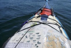 Navigating B.C. coastal waters by sea kayak. (NOLS Pacific Northwest Facebook photo)