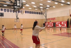 The senior girls basketball team practices on court at the Alberni District Secondary School on Dec. 8. (Alexandra Mehl photo)