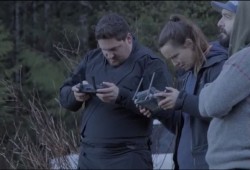 The stranded orca is being overseen by a growing number of marine mammal experts. On April 12 a team of 50 assembled at the lagoon to try to rescue her from the shallow area. (Fisheries and Oceans Canada video still)  