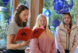 The exhibit is available to the public until Oct. 19 and showcases the work of Ucluelet Secondary (USS) students, including poetry, screen printed orange shirts and investigations into the Truth and Reconciliation Commission’s 94 Calls to Action. 