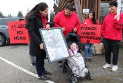 He-Man Charleson, 23, was shot to death at a residence in the Ditidaht community of Nitinaht on the morning of Sept. 28, 2024. Charleson's grieving father said he wants the residents of Port Alberni to know that the courts could release the man who has been charged for first-degree murder into their community in a just few short weeks. 
