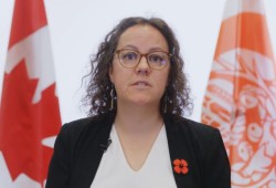 “As an agent of Parliament, the commissioner would provide us with a unique opportunity to establish a new parliamentary institution focused solely on modern treaties,” says Rebecca Alty, federal minister of Crown-Indigenous Relations, in the House of Commons on Oct. 7. (Government of Canada video still)