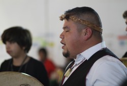 Cultural celebration followed the signing in the Kyuquot Elementary Secondary School’s newly expanded gymnasium.