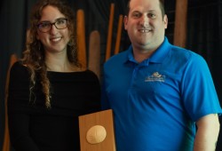 Tsawaak RV Resort & Campground guests take a stroll towards the eco-friendly facilities