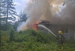 Eventually there were about two dozen personnel at the scene, with three fire engines, two rescue trucks and two command vehicles.