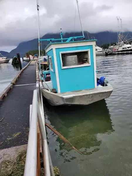 Harry Lucas left Tofino for Hot Springs Cove on Dec. 31 in his skiff. (Facebook photo)