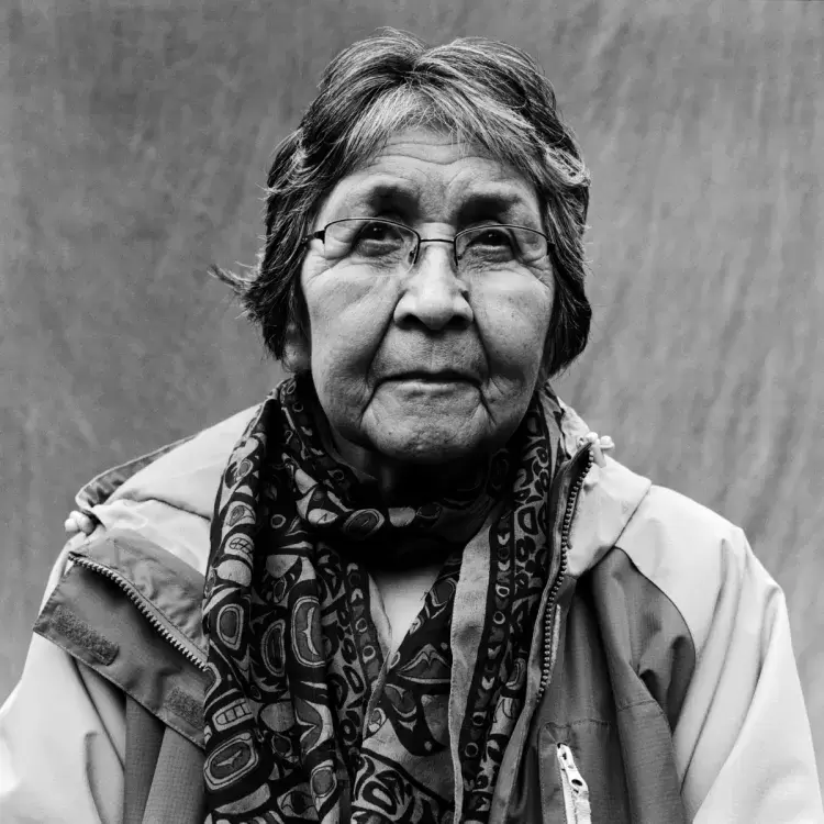 Helen Dick grew up in a fluent speaking home and continues to speak her language. “I used to hear my mom tell us, ‘just be who you are. Don’t let people try to change who you are or what you are. You be you.’ So that’s how I’ve tried to live my life,” said the Tseshaht elder.